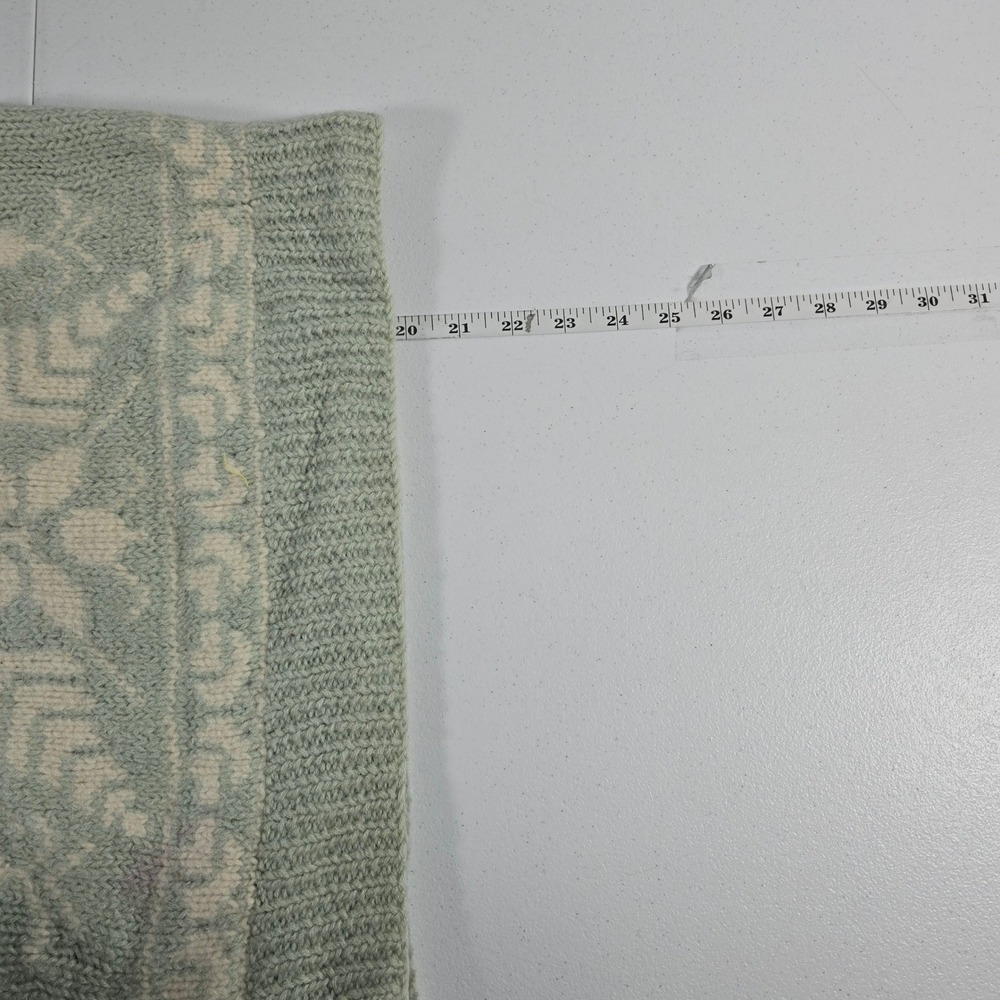 Obermeyer Zarra Womens Wool Snowflake Fair Isle Turtleneck Sweater Sage Green M - Picture 3 of 7